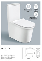 Medyag OEM 300mm Sangle Siphon WC Cuvette de Toilette Double Chasse Style Moderne Une Pièce Commode Céramique Montée Au Sol Certifiée Cupc