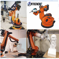 Machine de gravure et de fraisage CNC à 6 ou 7 axes pour sculpture 3D, bras robotisé, bois, mousse et pierre