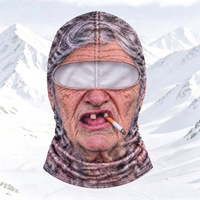 Masque de ski intégral amusant, coupe-vent et chaud, pour le cyclisme et la moto en extérieur, en Spandex/Polyester, unisexe