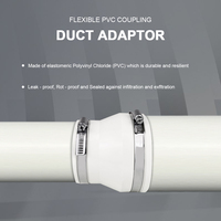 Adaptateur de tuyau souple de transition flexible pour ventilateur industriel, réducteur/augmenteur de diamètre 3/4/6/8 pouces