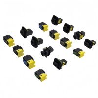 Interruptor basculante LED iluminado ON-OFF tipo Carling, impermeable, para coche, 20A 12V, conector de interruptores automotrices