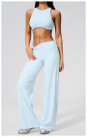 Nouvel arrivage JY : Ensemble de yoga en tissu brossé anti-transpiration pour la course en extérieur et le fitness ; Tenue décontractée amincissante et rehausse-fesses pour femme