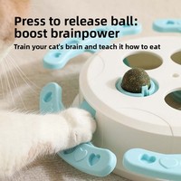 Jouet rotatif interactif pour chat, plateau tournant amusant, jeu d'entraînement et de puzzle pour animaux de compagnie avec boule de catnip, étanche, vente en gros