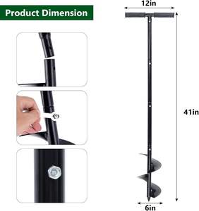 Tarière manuelle robuste - Diamètre de 6 pouces, avec poignée en T de 41 pouces <span class=keywords><strong>pour</strong></span> la plantation et la clôture - Product Image 3