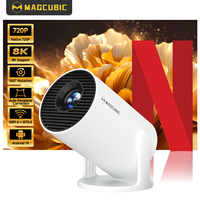 Proyector Portátil de Cine en Casa 290 ANSI 720P para HY300 Pro Android 14 con Corrección Trapezoidal Automática, Enfoque Manual, BT5.4 y 8K