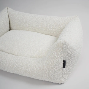 Cama <span class=keywords><strong>rectangular</strong></span> lavable a máquina para perro Boucle de lujo personalizada con funda - Product Image 6