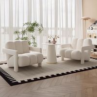Fauteuil confortable nordique en velours, chaise longue avec éponge haute densité, fauteuil de salon, canapé simple, meuble de salon