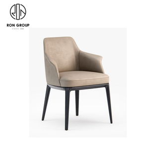 Comedor de estilo moderno Muebles de restaurante Sillas comerciales tapizadas con patas de madera maciza - Product Image 4