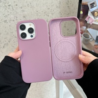 Étui de téléphone en silicone liquide GS avec design magnétique antichoc pour iPhone 18 Pro Max 18/17/16/15/14/13/12 11 Coque de protection pour téléphone