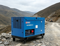 Générateur diesel silencieux 20 kVA, puissance nominale 15 kW, groupe électrogène portable bicylindre en V pour usage domestique, AVR, grand réservoir de 26 L, 230 V 400 V CC