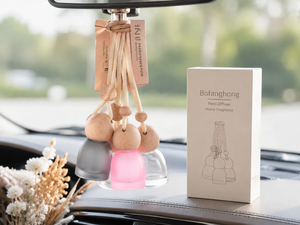Flaconi Vuoti in Vetro Colorato da 10ml con Collare in Legno, Deodorante per <span class=keywords><strong>Auto</strong></span>, Fiale per Profumo, Confezione Pronta per la Spedizione - Product Image 4