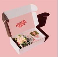 Cajas de Flores Corrugadas Personalizadas de Alta Calidad para el Día de la Madre, Cajas de Regalo Florales Creativas, Embalaje Biodegradable con Relieve
