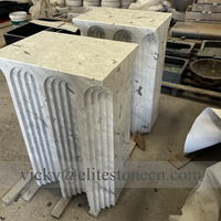 Table console en marbre blanc de Carrare, design moderne, ventes chaudes, pour la décoration intérieure de la maison et des hôtels