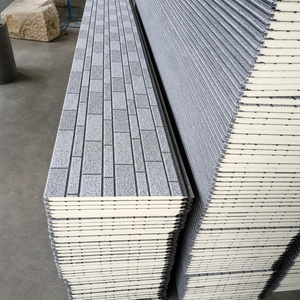 Panel de Revestimiento Decorativo con Patrón de <span class=keywords><strong>Ladrillo</strong></span>, Acero Galvalume, Metal Tallado, Aislamiento de PU, Revestimiento Exterior Impermeable - Product Image 3