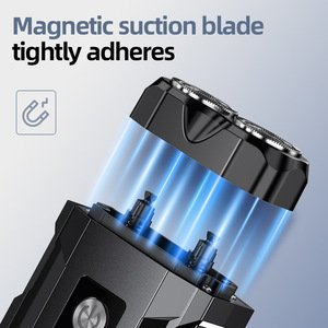 Nueva afeitadora para hombre, ABS, pantalla eléctrica, cabezal magnético, mini afeitadora eléctrica portátil para uso doméstico. - Product Image 4