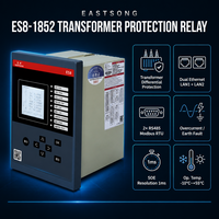 Relé de Protección Diferencial con Transformador Ethernet Dual LAN1 LAN2 RS485 Modbus Modular Enchufable para Sobrecorriente SCADA Fabricante