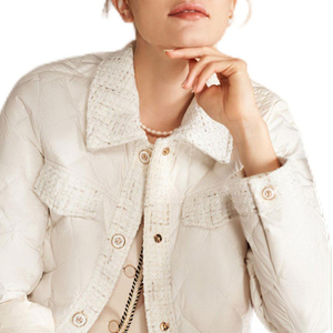 Luxo Diamante Incrustado Mulheres Inverno Down Jacket Magro Pato Curto Down Puffer Casaco Quente Luz Casual Quilted Jacket Com <span class=keywords><strong>Web</strong></span> - Product Image 6
