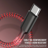 Câble de données tressé en nylon pour vente en gros, charge rapide, Type-C, avec protection anti-tension renforcée, gaine en PVC, anti-oxydation, pour imprimante