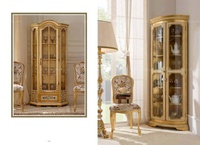 Armoire d'angle en bois de restaurant de luxe français, armoires à boissons en verre
