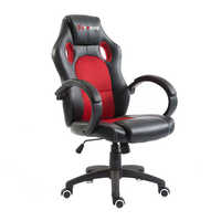 Chaise de gaming de course simple et économique JR RACING moderne, pivotante à 360°, en cuir PU durable, petite taille, avec vérin à gaz à 3 positions fixe