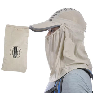 Cappello da Baseball Mimetico Pieghevole e Portatile ad Asciugatura Rapida con Visiera Rimovibile e Copricollo, Cappello Parasole Traspirante per l'Estate e l'Esterno - Product Image 4