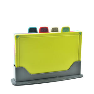 Tabla de Cortar para Alimentos de Bebé, Juego de Tablas de Cortar Ecológicas de PP y Fibra de Trigo, Aptas para Lavavajillas, 1.5 cm de Grosor, 4 Unidades - Product Image 1