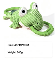 Jouet à mâcher en velours côtelé en forme de grenouille, mignon et moderne, durable, interactif, pour l'entraînement des chiens et des chats