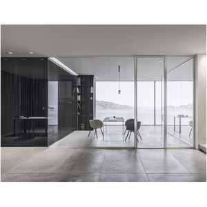 कार्यालय कांच की दीवार विभाजन आधुनिक डिजाइन एल्यूमीनियम तैयार कमरे डिवाइडर अत्यधिक प्रभावी ध्वनि अवशोषण का उपयोग करते हैं - Product Image 1