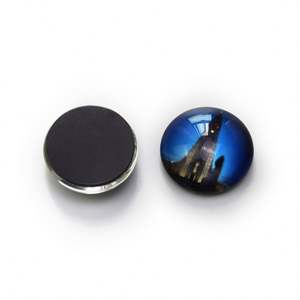 Cheap Custom Cartoon Round Crystal Glass Magnets 30Mm Magnets Set - Product Image 5