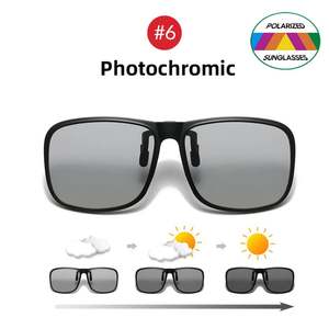 Gafas de Sol con Clip Polarizadas UV400 con Lentes Amarillas Antideslumbrantes Fotocromáticas con Logotipo Personalizado para Hombre y Mujer para Conducir - Product Image 3