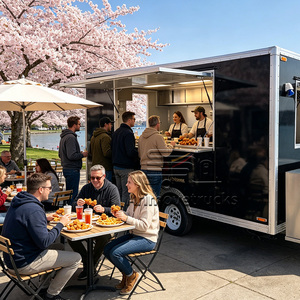 Camión <span class=keywords><strong>de</strong></span> Comida Móvil Comercial Totalmente Equipado, Remolque <span class=keywords><strong>de</strong></span> Comida para <span class=keywords><strong>Helados</strong></span>, Postres, Donuts y Comida Rápida para Fiestas y Bodas - Product Image 2