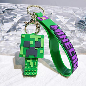 Chaveiro <span class=keywords><strong>Minecraft</strong></span> em PVC Macio, Clipe para Chaves de Carro, Presente - Product Image 5