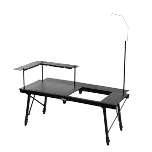 Taşınabilir alüminyum katlanır kamp masası ayarlanabilir yükseklik yürüyüş özelleştirilmiş piknik Mesh yan bahçe masası lüks köy seti - Product Image 2