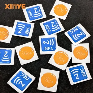 Customized Logo Printing 25mm NFC Resin Tag NFC Social Media Phone Tags Waterproof Epoxy NFC Tag
