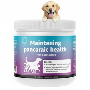 תוספי תזונה איכותיים לחיות מחמד, מותג פרטי, לעיסות רכות, לשמירה על בריאות הלבלב והמערכת העיכולית, ללא דגנים, לכלבים וחתולים - Product Image 1