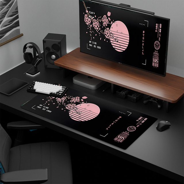 Popular Series Sakura Mouse Pad Large Japanese Style Gaming Desk Mat Mouse Pads Wholesale Desk Mat