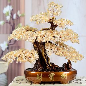 ナチュラルローズクォーツラッキーツリー風水グリーンアベンチュリン生命の木アメジストクリスタル砂利の木 - Product Image 2