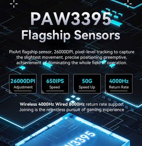 Attack Shark X3PRO three-mode wireless gaming <b>mouse</b> PAW3395 4k sensor lightweight design - Product Image 3