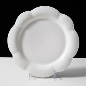 WEIYE Offre Spéciale OEM/ODM HoReCa 7.5/ 9/ 10.5/ 12 pouces en <span class=keywords><strong>porcelaine</strong></span> blanche motif nuage plat plat en céramique plaque - Product Image 6