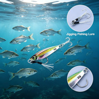 Umpan Pancing Logam 3D Print 15g 30g 40g 60g 80g untuk Air Asin dengan Kail, Umpan Keras Simulasi Jatuh Lambat untuk Ikan Perch dan Carp