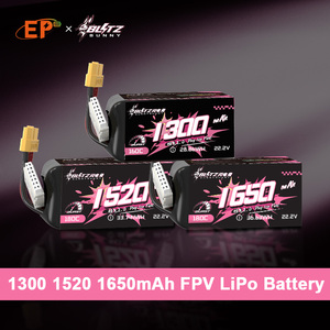 แบตเตอรี่ BUNNY 200C สำหรับโดรน 6s Li-ion ความจุ 1300mah 1520mah 1650mah แบตเตอรี่สำหรับ RC Racing UAV 4570140 200C ความเร็วการคายประจุสูง - Product Image 4