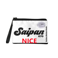 Dompet Koin Cetak Saipan Produksi Khusus, Dompet Resleting Kompak untuk Menyimpan Kartu dan Uang Koin, serta Hadiah Liburan yang Dipersonalisasi