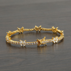 Tennis <b>Bracelet</b> Copper Zircon <b>Couple</b> Hip Hop Tanjing Fashion Lijing Necklace - Product Image 2