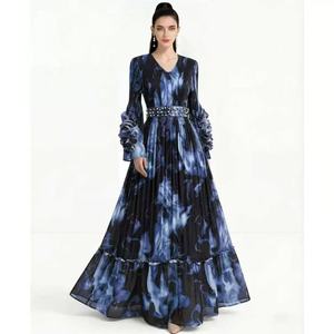 black dress with light blue heels Bridal Pearl Satin Draped Slip Lavender Maxi Dress main image 0