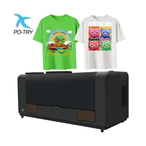 Potry Digitale A3 Inkjet T-Shirt Drukmachine Warmte Overdracht Huisdier Folie Dtf Printer Voor L1800