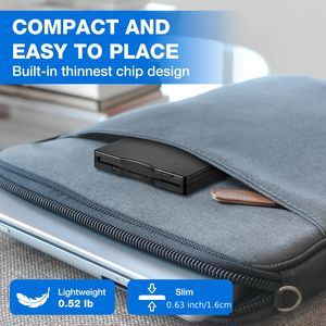 ไดรฟ์ฟลอปปี้ดิสก์ภายนอกแบบพกพา <span class=keywords><strong>USB</strong></span> และ Type-C ความจุ 1.44MB - แบบเสียบแล้วใช้งานได้ทันที น้ำหนัก 0.52 ปอนด์ พร้อมสาย <span class=keywords><strong>USB</strong></span>-C เป็น <span class=keywords><strong>USB</strong></span>-A อุปกรณ์เสริมสำหรับแล็ปท็อป - Product Image 4