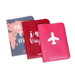 Personalisierter einfarbiger Druck mattes PVC-Reisepass-Bedeckung Werbe-Plastik-Vinyl-Reiseportemonnaie Reisepasshalter