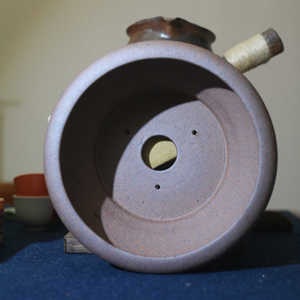 Maceta Redonda de Arcilla Morada Hecha a Mano, Estilo Antiguo, Cocida al Horno de Leña, para Bonsái - Product Image 4