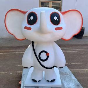 รูปปั้นเรซินรูปช้างสำหรับตกแต่งงานแต่งงานพิมพ์ลายแบบเงาออกแบบได้ตามต้องการ - Product Image 2