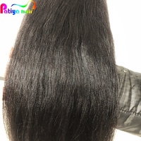 Alibaba Online Shopping Mèches de cheveux humains Yaki lisses noires brésiliennes non traitées, Trame de cheveux vierges Remy Yaki léger